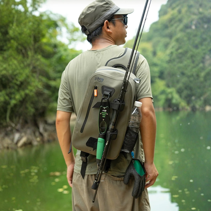 Angler Sling Pack - Waterproof, Floating, Instinct-Ready Fishing Bag