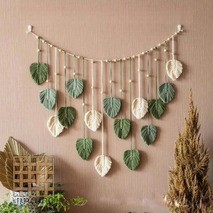 Leaf Tassel Tapestry Wall Hanging