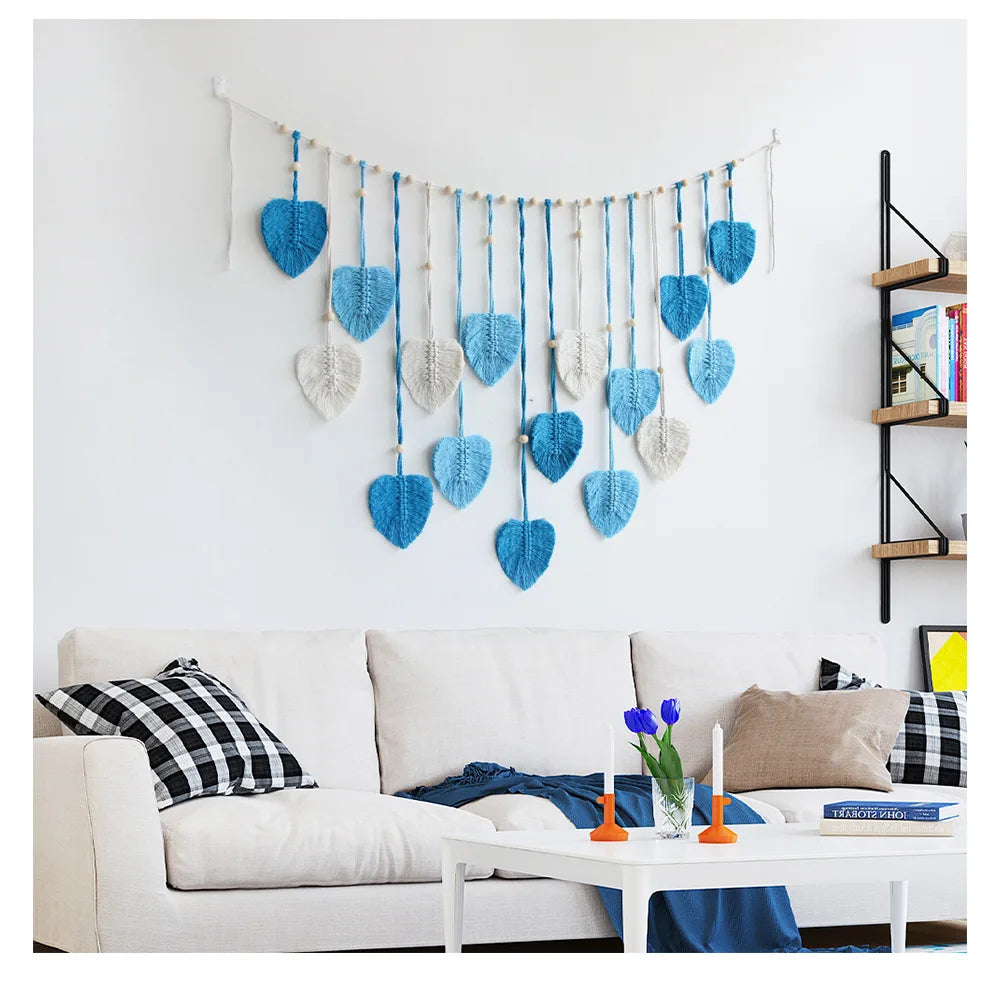 Leaf Tassel Tapestry Wall Hanging